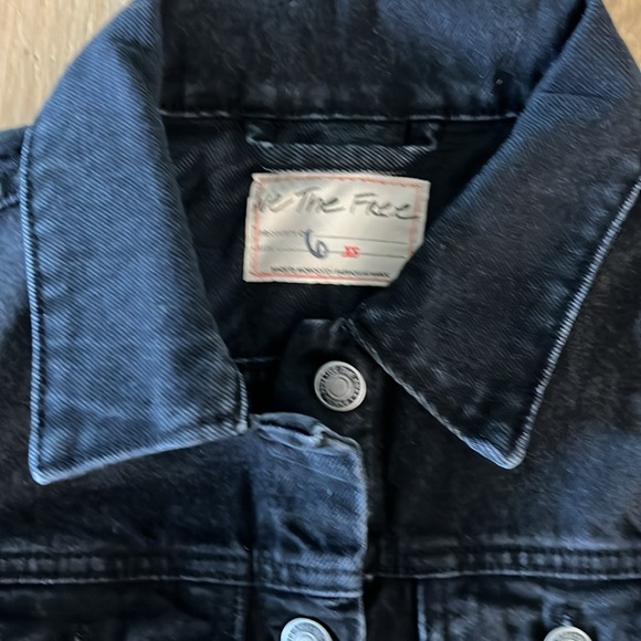Free People Rumors Denim Jacket-Blk-XS-NWT - Picture 9 of 9